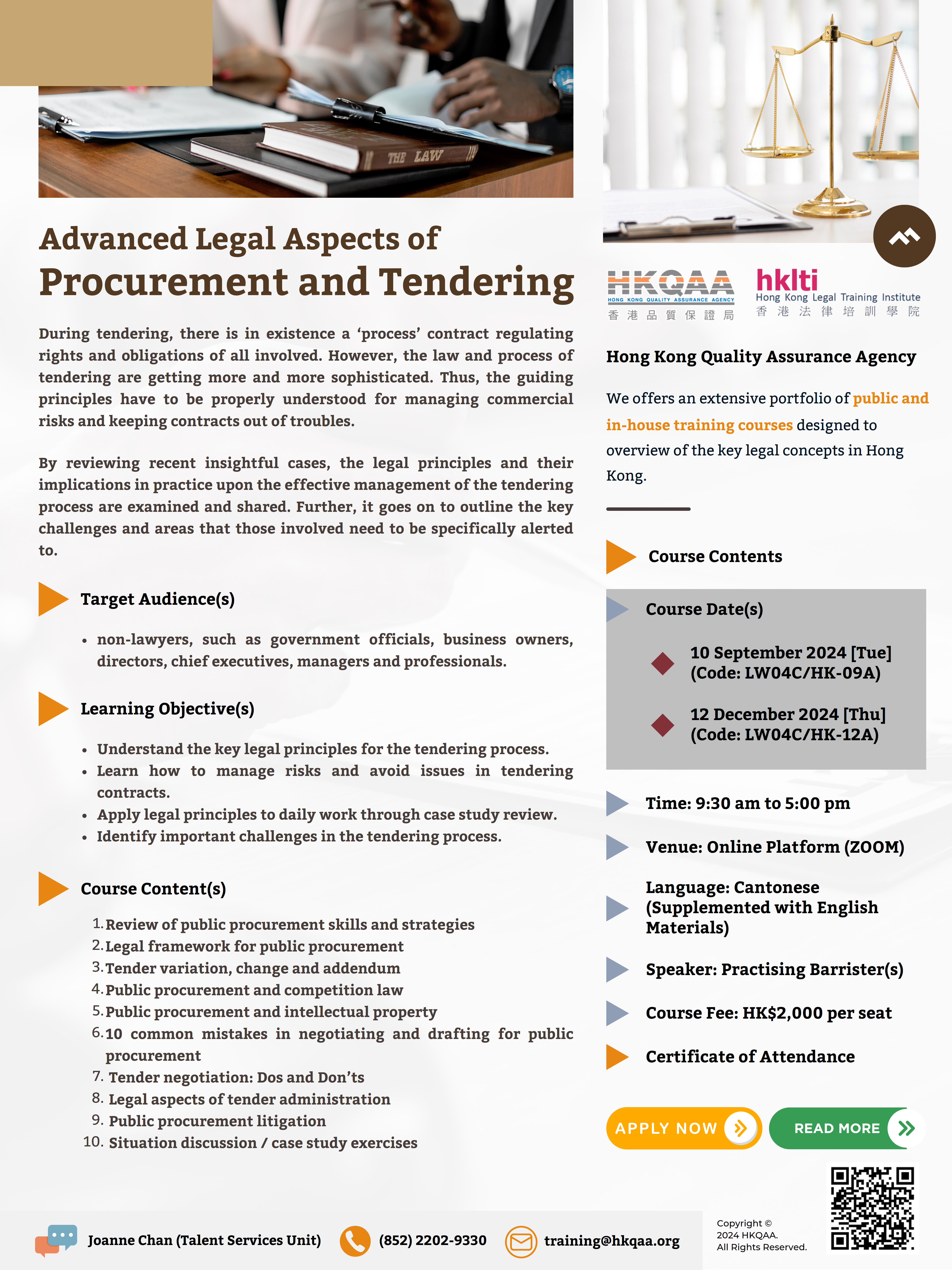 2024 hklti hkqaa Advanced Legal Aspects of Procurement and Tendering