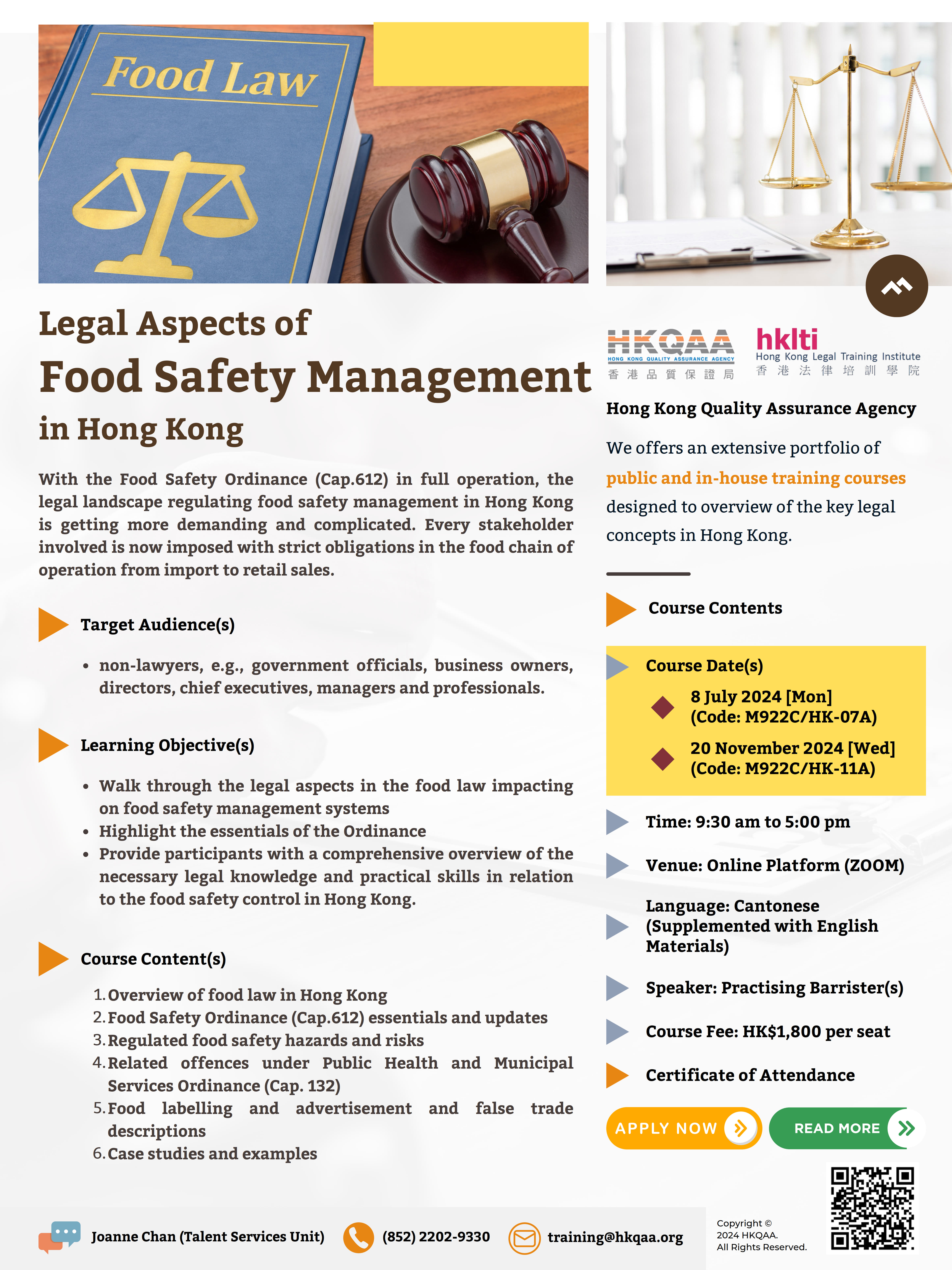 2024 hklti hkqaa Legal Aspects of Food Safety Management in Hong Kong