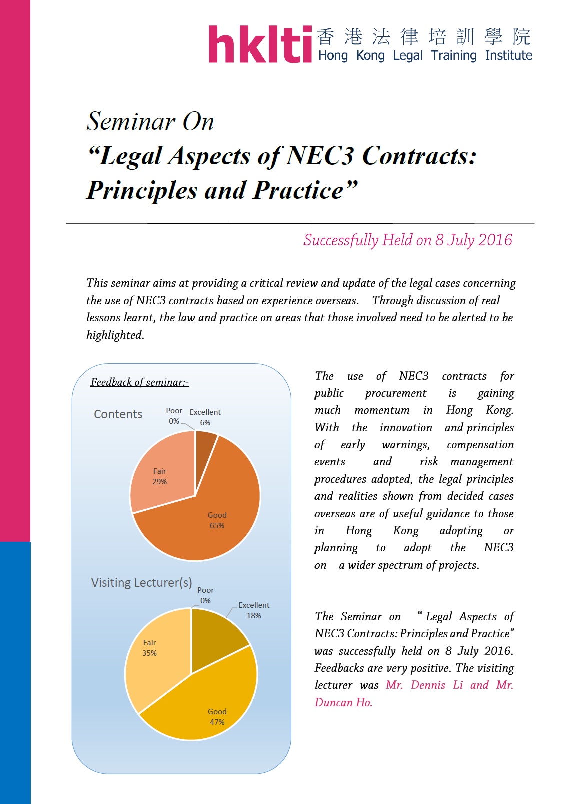 hklti hkie legal aspects of nec3 contracts seminar report 20160708
